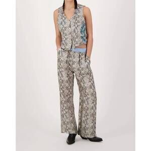 NEW ME369 cameron snake print vest in grey